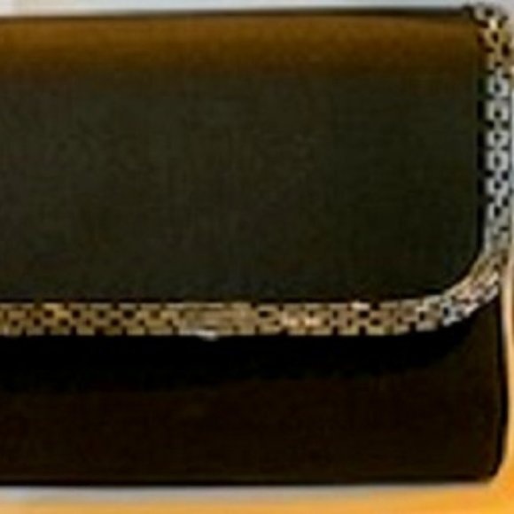 NEW Diane Gilman Envelope Clutch Bag Black Beaded - Picture 2 of 4